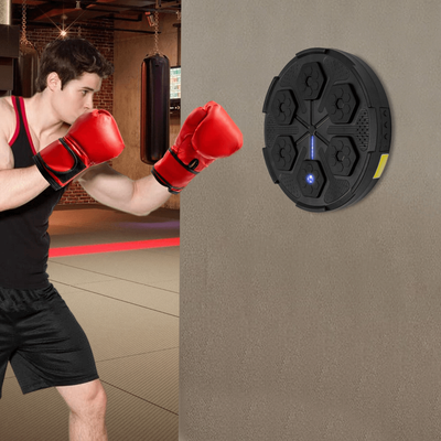Drop Dash Deals Bluetooth Music Boxing Machine Wall Mounted Reaction Trainer For Home Fitness Bluetooth Music Boxing Machine Wall Mounted Reaction Trainer For Home Fitness
