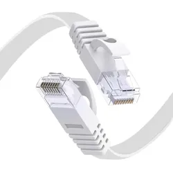 MobileKing Cat 6 Flach LAN Kabel 5m Weiß – High-Speed Ethernet Netzwerkkabel, Gigabit Internet, RJ45 Patchkabel für Router, PC, Laptop & Smart TV