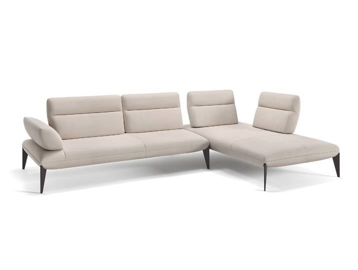 Stoff Eckcouch LAZIO Polsterecke Designer Sitzecke