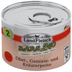 LandFleisch B.A.R.F.2GO Obst-, Gemüse und Kräuterpesto Rot | 6x 200g