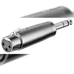 Goobay 27514 XLR Adapter, AUX Klinke 6,35 mm stereo Stecker zu XLR Buchse - XLR-Buchse (3-Pin) > Klinke 6,35 mm Stecker (4-Pin, stereo)