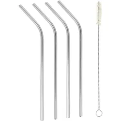 6x Metaltex Trinkhalm, Strohhalm, Grau
