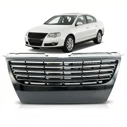 Kühlergrill ohne Emblem Schwarz passend für VW Passat B6 3C 2005-2011