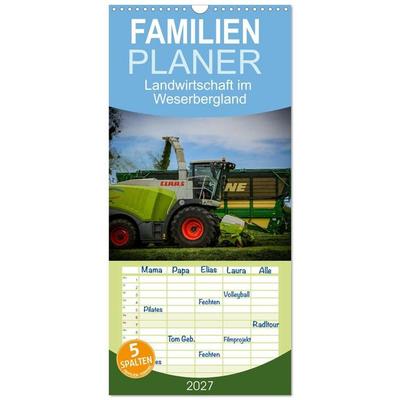 Familienplaner 2027 - Landwirtschaft im Weserbergland mit 5 Spalten (Wandkalender, 21 x 45 cm) CALVENDO