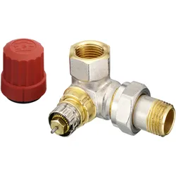 Danfoss Ventilgehäuse RA-N 15 R 1/2, WE rechts, matt vernickelt