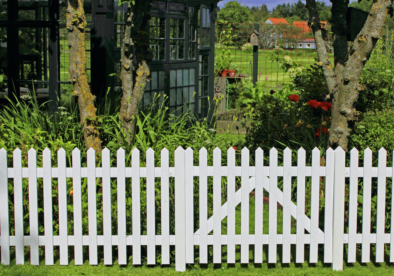 Plus Vorgartenzaun Skagen 150 x 80 cm weiß