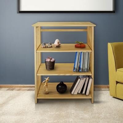Casual Home "Soho Manhattan 4-Shelf Folding Bookcase 26"" Wide - Natural"