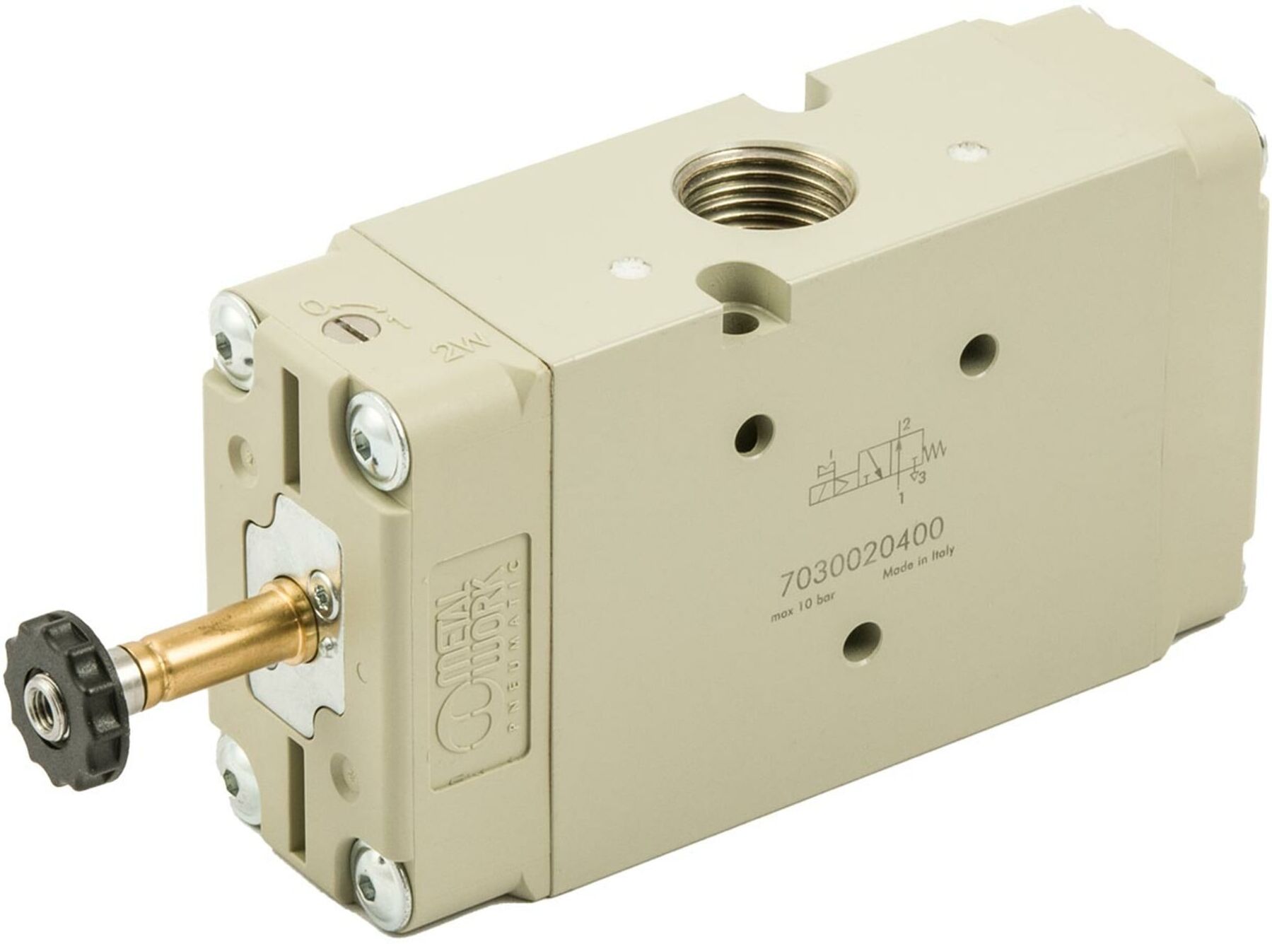 Riegler 3/2-Wegeventil, elektropneumatisch, monostabil, G 1/2, NO (7030020400)