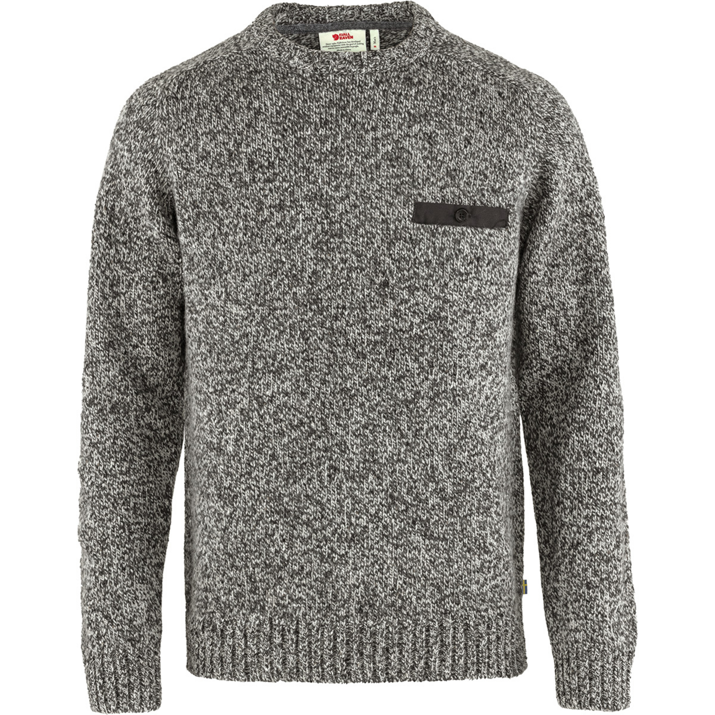 Fjällräven Lada Round-Neck Herren Pullover grau Größe L Lifestyle Geruchsneutralisierend