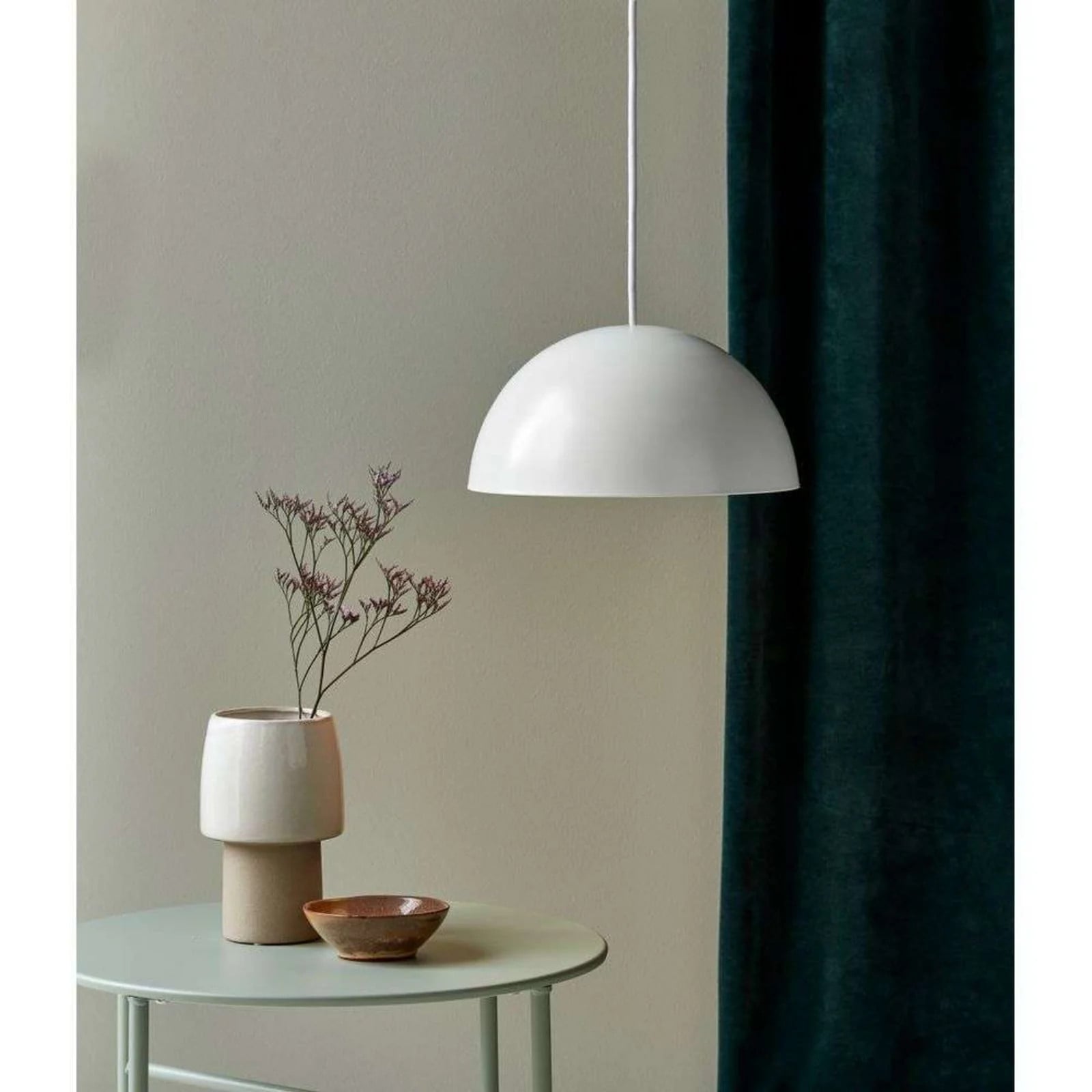 Nordlux Ellen 30 Hanglamp Wit - Ronde Metalen Design Hanglamp met E27 fitting
