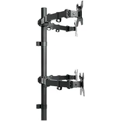 Techly Schreibtischhalterung (Tisch, 27", 10 kg), Monitor Halterung, Schwarz