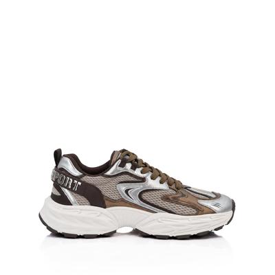 Sneaker PLEIN SPORT "Laufschuh", Herren, Gr. 37, Normalschaft, braun (44, schwarzbraun), Schuhe Sneaker