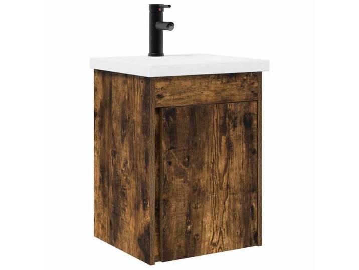 NOUVEAU Meuble de salle de bain avec robinet Chêne fumé - VIDAXL - Meuble-lavabo &1_12715