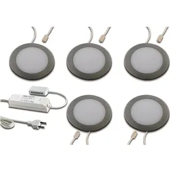 Hera, Deckenleuchte, LED Einbauleuchte 5er-Set