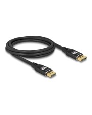 Delock DisplayPort Kabel 8K 60 Hz 2 m schwarz Metall 2 m (80621)