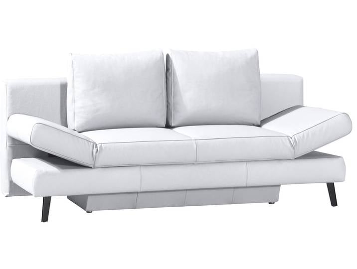 Novel Schlafsofa LAVINIA, Weiß, Leder
