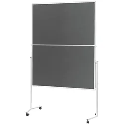 Magnetoplan Moderationswand zusammenklappbar Filz 120/150 cm grau, 198 cm