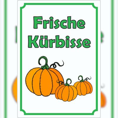 HB-Druck Werbeaufkleber Aufkleber Kürbis Hochkant A2 (420x594mm)