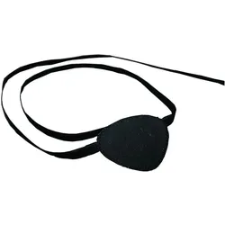 Augenklappe schwarz mit Bindeband