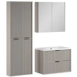 Vicco, Badmöbelset, Badmöbel-Set Ruford, Cashmere, 4 Teile