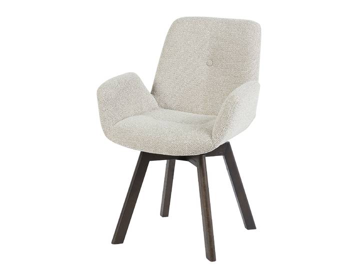 Chaise rembourrée VISCOUNT 61 x 84 x 61cm Beige/Marron/Beige