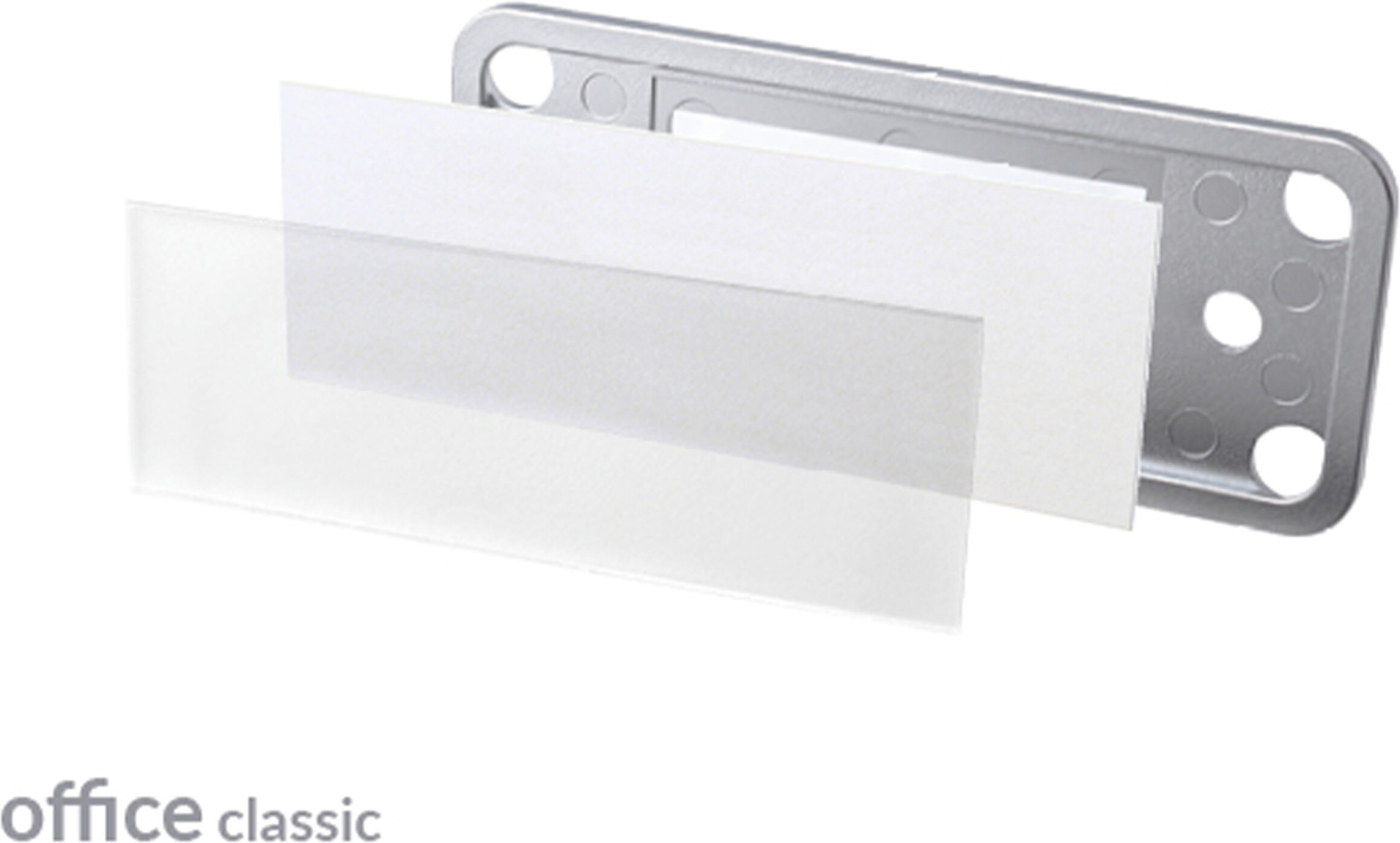 badgetec 10 Unités - Porte-badges avec clip Office Clip de suspension   blanc   75 x 37 mm, plastique
