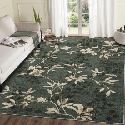 Garvee Modern Leaves Pattern Area Rug