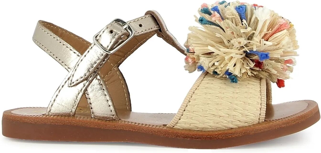 Pom d'Api Sandales Pompom Crème 25