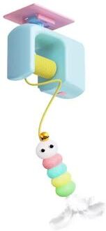 Uplift Essentials Hanging Automatic Flying Bird Cat Toy With Interactive Elastic Flight blue