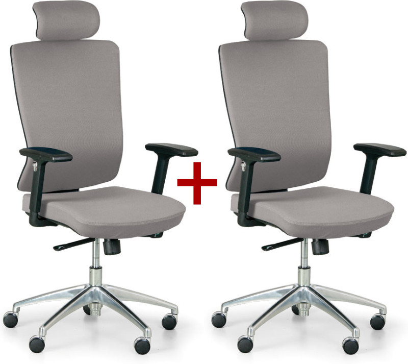 B2B Partner Bürostuhl NED F 1+1 GRATIS, grau