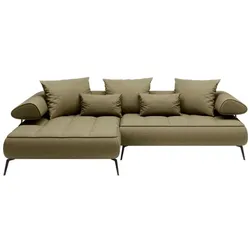 Ecksofa Seledo Stoff Grün Olive
