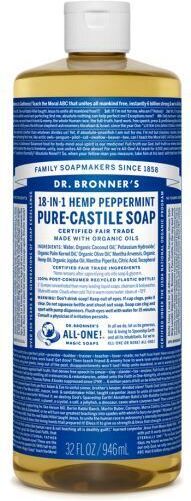 Dr. Bronner's Peppermint Liquid Soap 944 ml