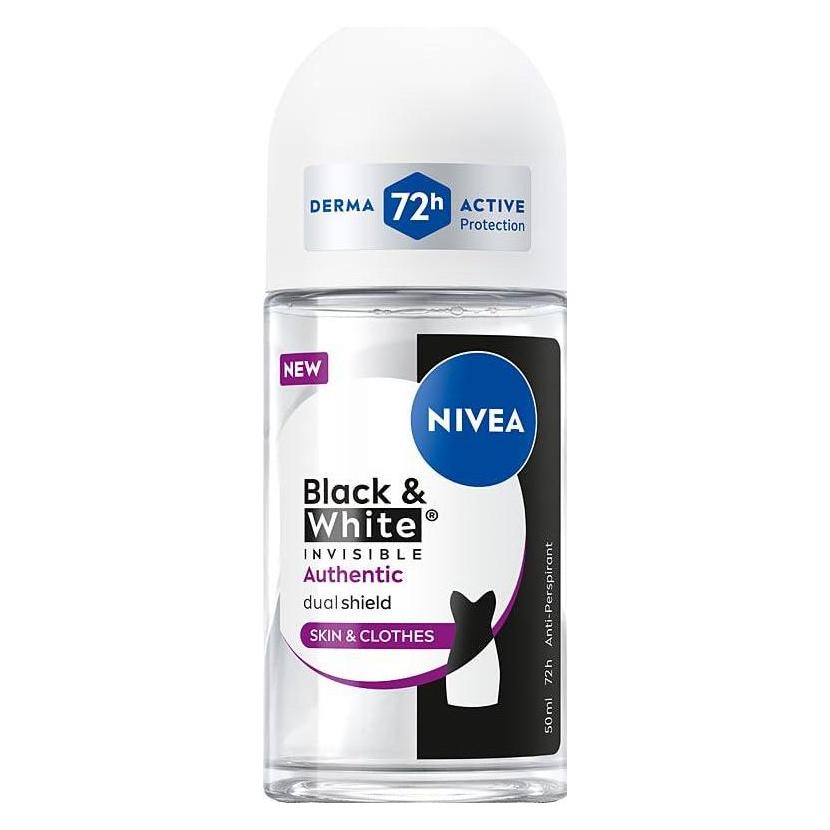 NIVEA Black & White Authentic Deodorant Rollon 50ml (Roll-on, 50 ml) (67267171)