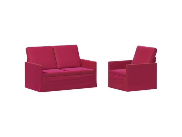 vidaXL Sofa-Set 2 pcs Weinrot Samt (V) Samtpolsterung für Komfort und Style, Metallrahmen sorgt für hohe Stabilität, Für maximalen Komfort gemacht