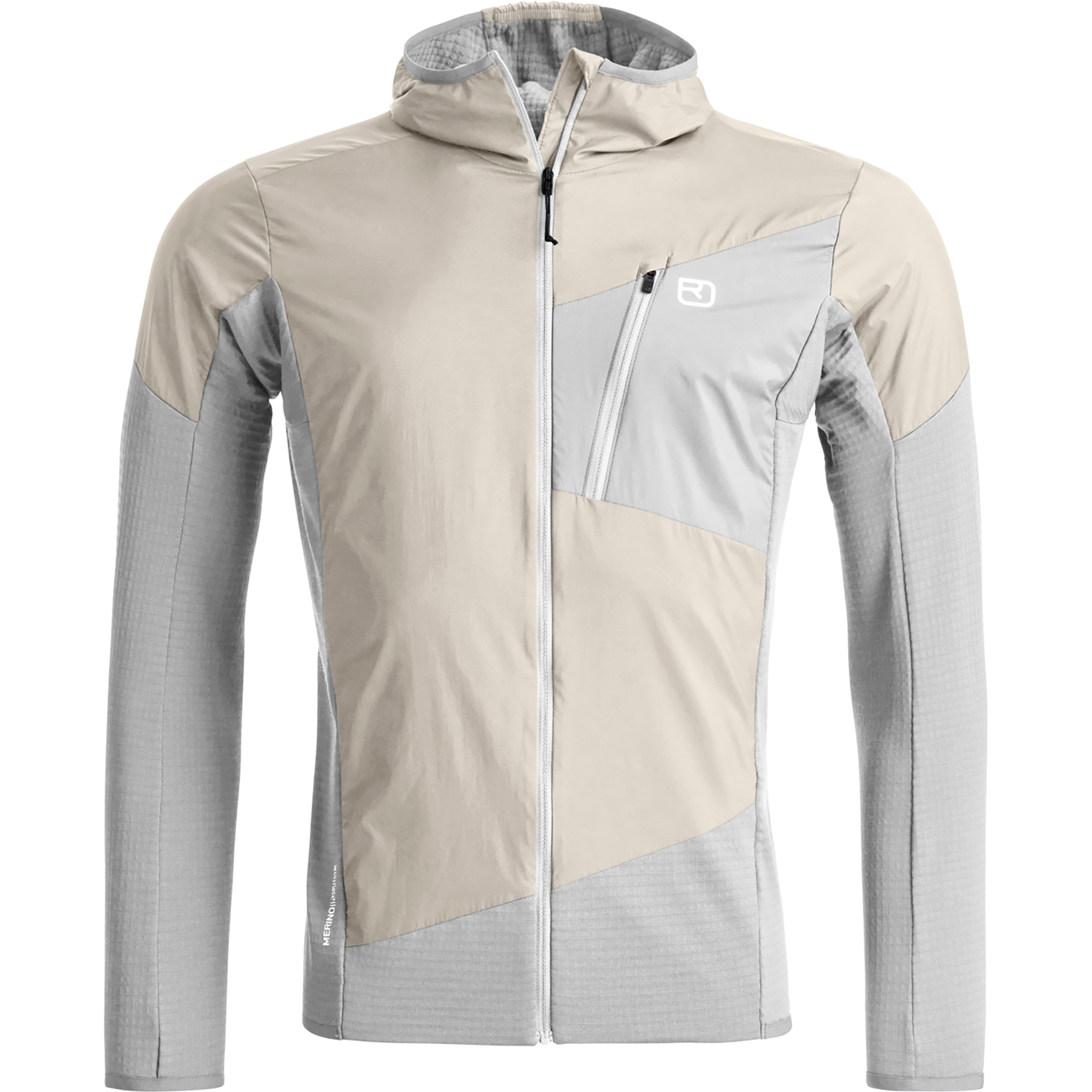 Ortovox Trace Hybrid Herren Isolationsjacke beige Größe M Bergsteigen Klein verpackbar Merinowolle