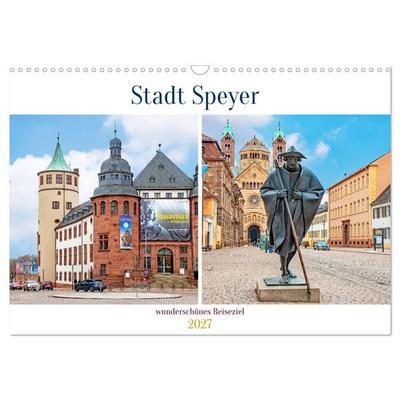 Stadt Speyer - wunderschönes Reiseziel (Wandkalender 2027 DIN A3 quer), CALVENDO Monatskalender