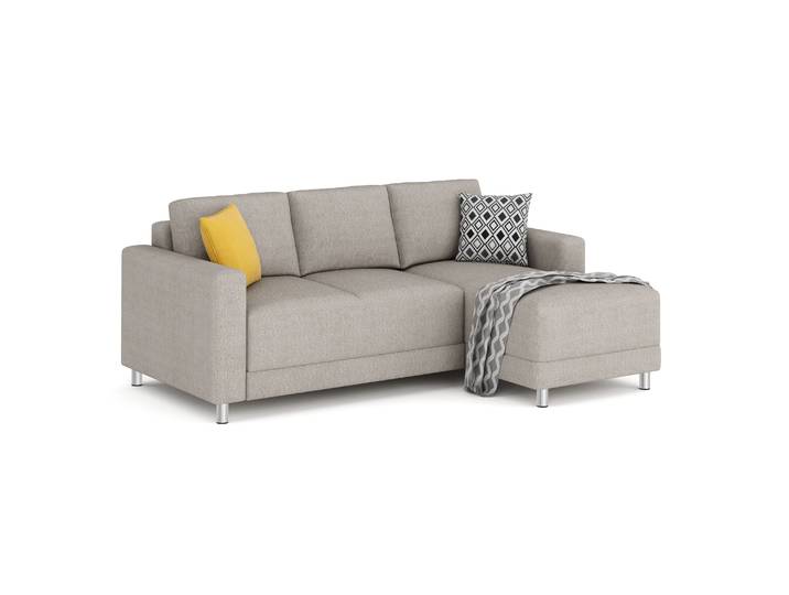 Ecksofa ERIN rechts grau/beige