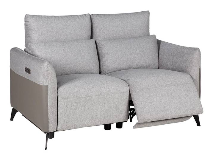2er Sofa RICH Stoff dunkelgrau