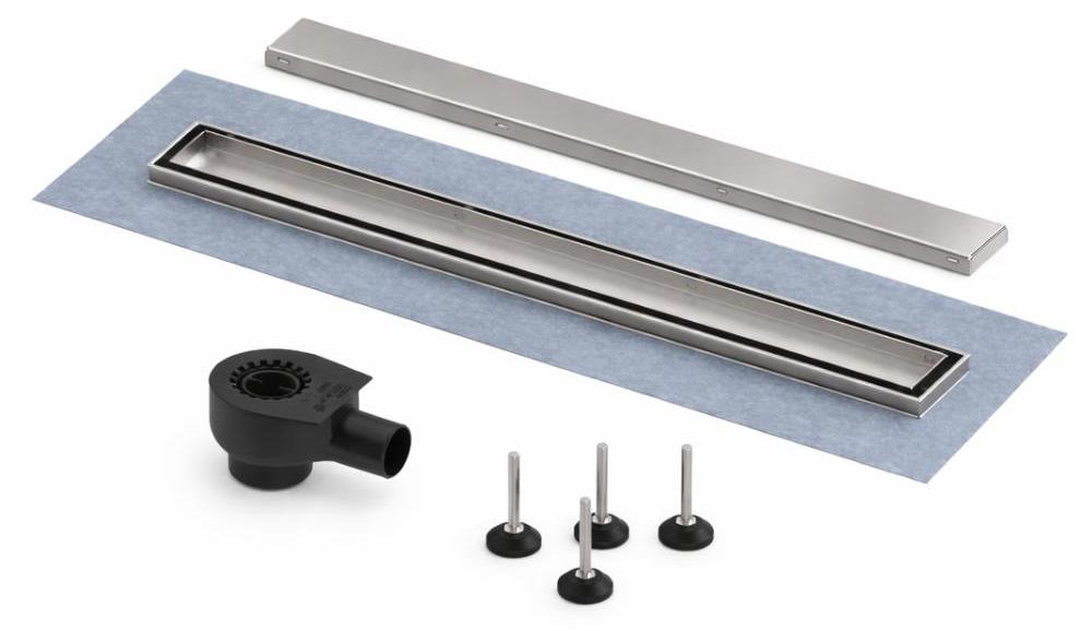 BADfabrik24 Duschrinnenset, Ablauf "Norm", Rost "2 in 1", 700 mm