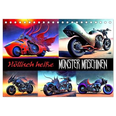 Höllisch heiße Monster Maschinen (Tischkalender 2027 DIN A5 quer), CALVENDO Monatskalender