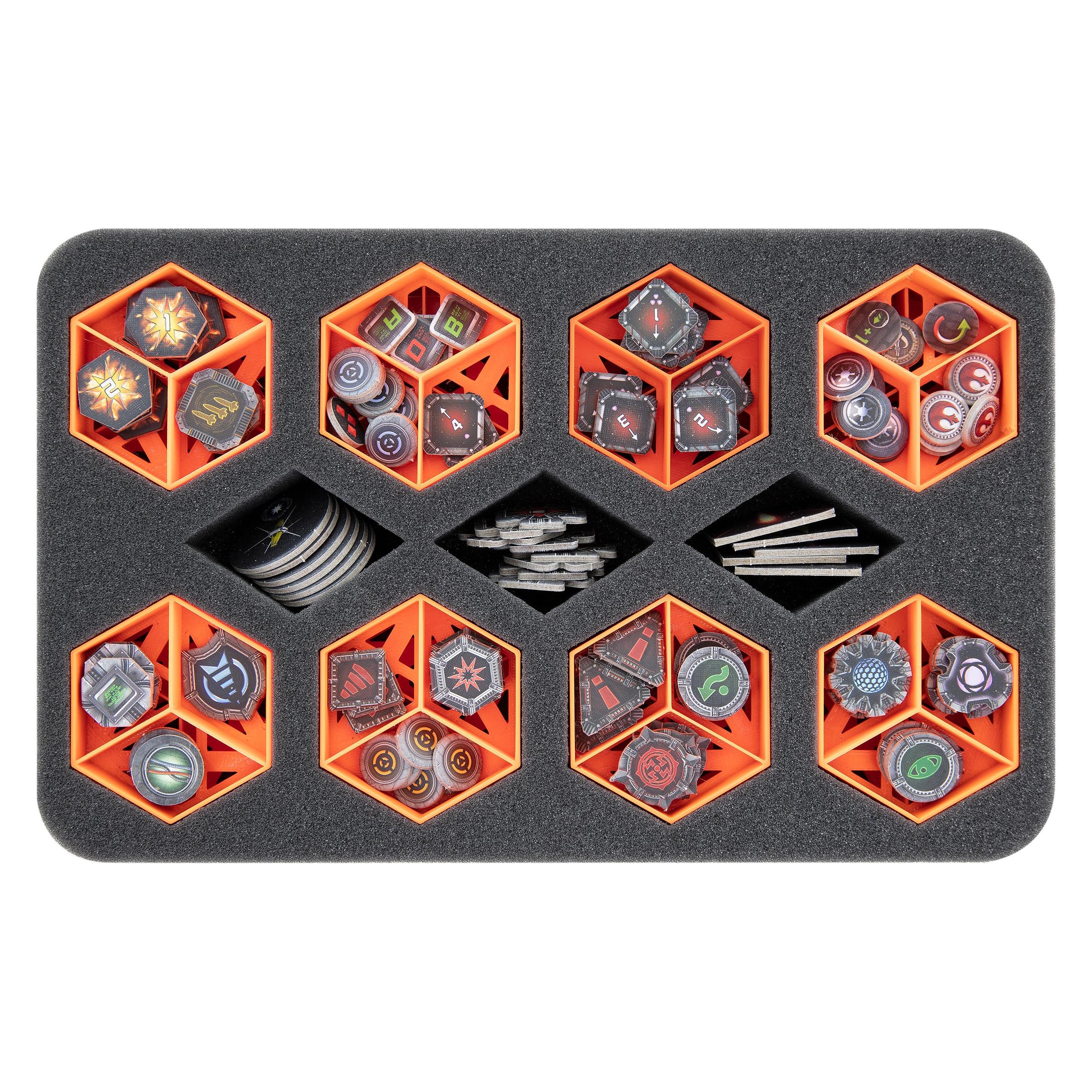 Feldherr HS10SET - Bundle aus Schaumstoffeinlage + Tokenhaltern für Token und kleinteilige (Kunststoff, Schaumstoff) (HS10SET)