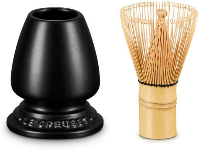 Le Creuset Serenity Collection Bamboo Matcha Whisk & Stoneware Stand - Satin Black