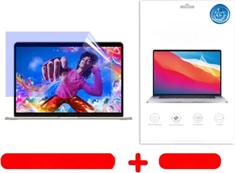 INF PET Displayschutzfolie kompatibel mit MacBook Pro 15 (2016-2018, A1707/A1990) - Kratzfest & Anti-Fingerabdruck