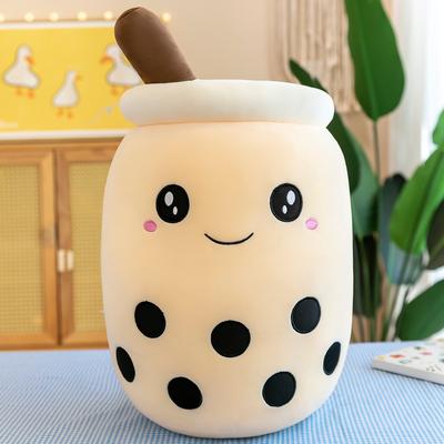 Smart Shopping Spot Kawaii Plush Toys, Soft Boba Plush Bubble Tea Pillow For Babies beige A