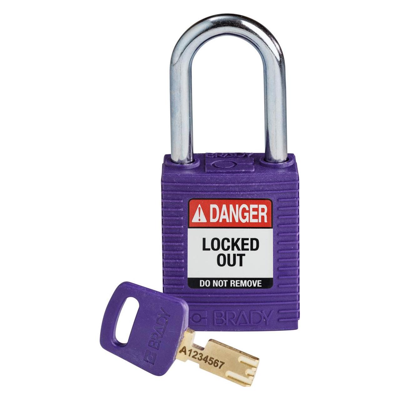 Brady SafeKey Padlocks - Nylon (NYL-PRP-38ST-KD)