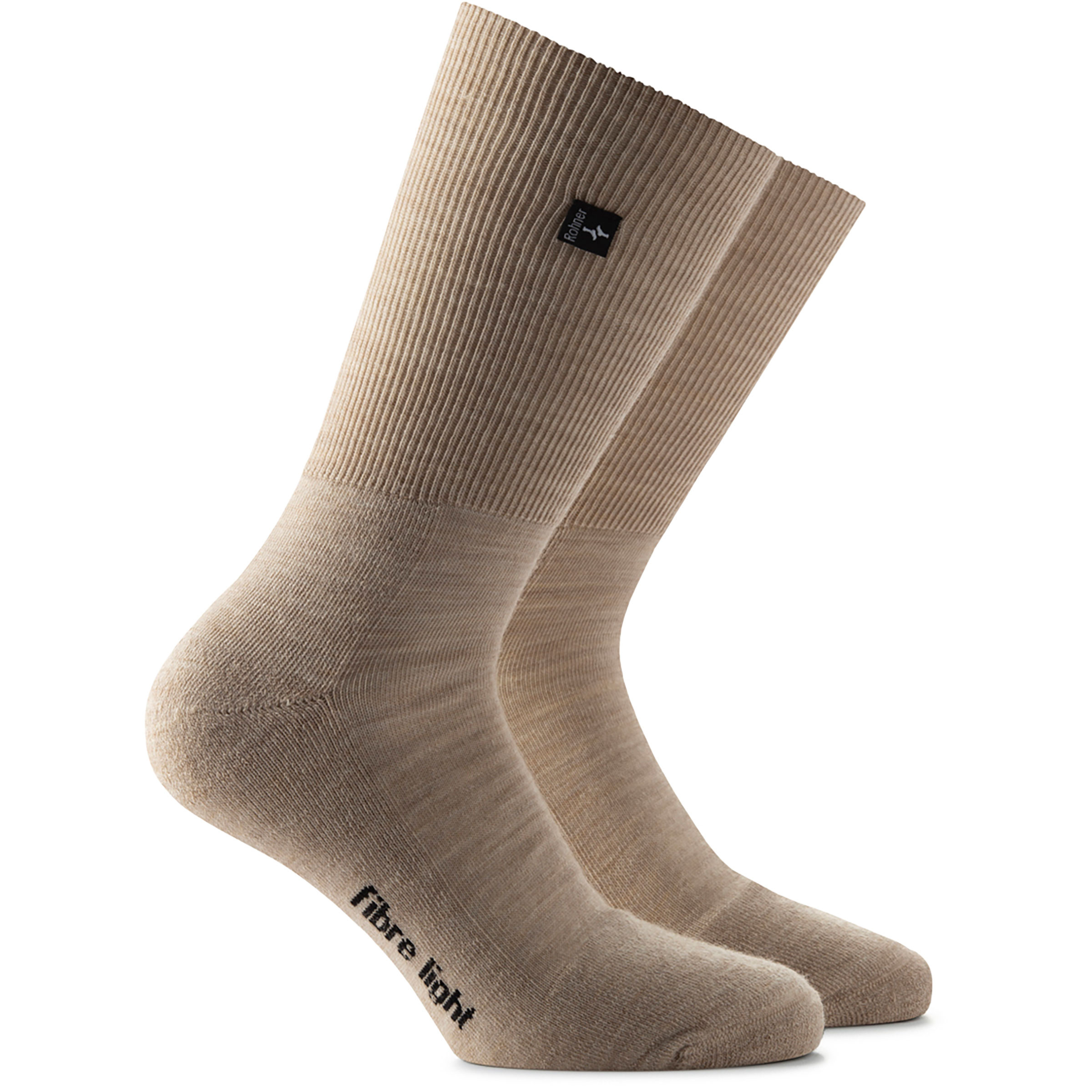 Rohner Fibre Light supeR Wandersocken beige Größe 36 Camping Atmungsaktiv Merinowolle