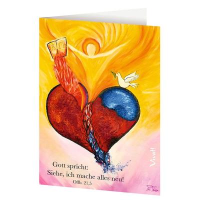 10er-Set Klappkarte »Gott spricht: Siehe, ich mache alles neu« Offb 21,5, Sonstige von Schwester Teresa Zukic, St. Benno
