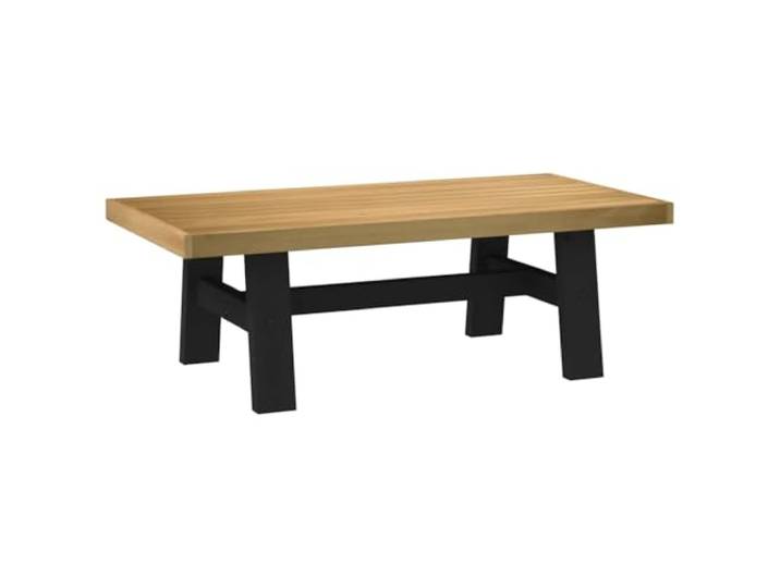 Couchtisch NOAIN 120x60x40cm Kiefer massiv Massives Kiefernholz, Kaffee- und Zeitschriftenplatte, A-förmige Beine, Wohnzimmer und Leseecke, leicht zu reinigen