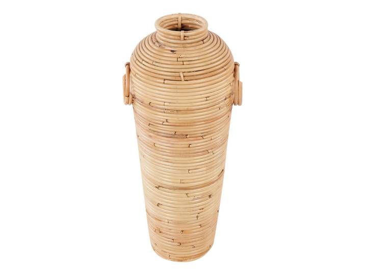 Beliani Dekovase Rattan natürlich Elatia, Naturfarben, Naturmaterialen, 50 cm, Dekoration, Vasen, Bodenvasen