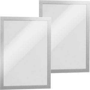 Durable Inforahmen 4842-23 Duraframe Sun, A3, Rückseite selbsthaftend, silber, 2 Stück